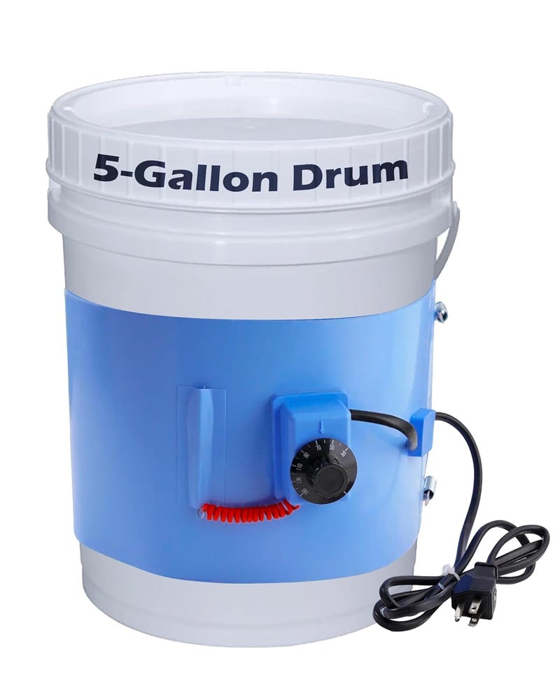 Fatio 5 Gallon Drum Heater, Insulated Band Heater for 5 Gal Barrel, Bucket Warmer with Temperature Controller, Silicone Rubber, BLUE - Image 1